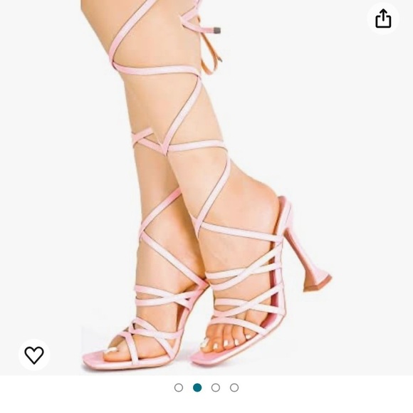 Cape Robbin Jenni Sexy Stiletto Lace Up Square Open Toe High Heels - Picture 2 of 9